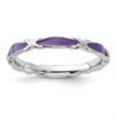 thumbnail image 4 of Auriga Fine Jewelry 925 Sterling Silver Purple Enameled Ring for Women Size- 10, 4 of 4