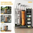 thumbnail image 6 of Craftian Golf Bag Organizer Stand Holder with Wheels Golf Bags Golf Clubs Golf Balls and Golf Equipment Accessories Garage Club and Shed, 6 of 7