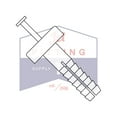thumbnail image 3 of 1/4" x 1" Plastic Drive-Pin Anchor Rivets | All Nylon 2 Piece | Round Head | Body: Nylon 6/6 Impact Modified | Pin: Nylon 6/6 Impact Modified - WHITE (Quantity: 1000), 3 of 3