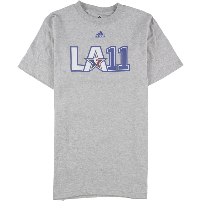 Camiseta gráfica Adidas LA 11 para hombre gris pequeña