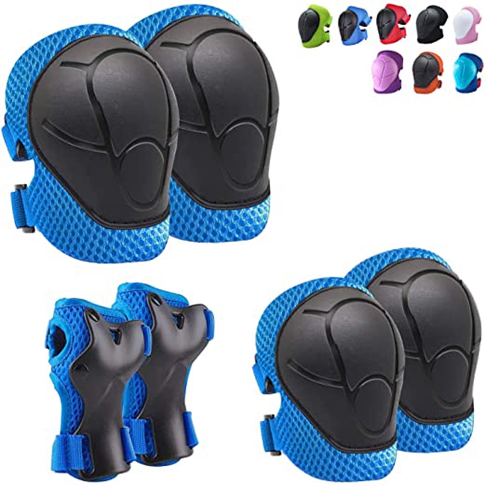 Kids Knee Pads Elbow Pads Wrist Guards Protective Gear Set For Skateboard Rollerblades Biking Riding Cycling Bicycle and outdoor Activities Upgraded Version 3.0