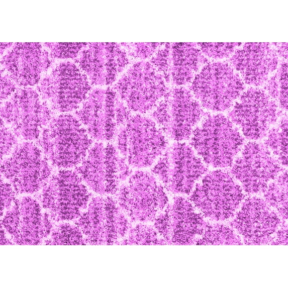Ahgly Company Indoor Rectangle Trellis Pink Modern Area Rugs, 8' x 10'