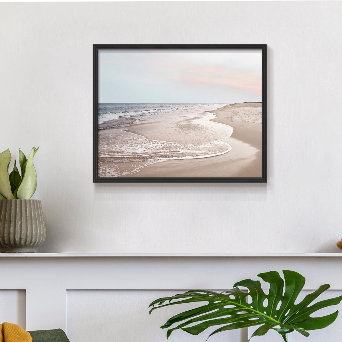 Corolla Soft Shore by Natalie Carpentieri - Restickable Framed Giclée Print