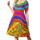 thumbnail image 1 of Vestido de manga corta Soul Train para festival, traje de mujer, falda elegante y chic para mujer, vestidos para fiesta de graduación., 1 of 7