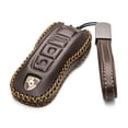 thumbnail image 2 of Vitodeco Genuine Leather Smart Key Fob Case Cover Protector with Leather Key Strap Compatible for 2020 - 2025 Porsche Cayenne, Macan, Panamera, 718, 911 (3-Button, Brown), 2 of 6