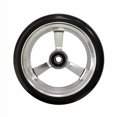 thumbnail image 1 of RIANTWHEEL , 5.0 X 1.0 Pouces, Roues en PU, Roulettes de Fauteuil Roulant, Jante en Aluminium, une Paire (Argent), 1 of 4