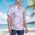 thumbnail image 2 of Lsque Tie Dye pattern Hawaiian Shirt for Men, Unisex Summer Beach Casual Short Sleeve Button Down Shirts-Large, 2 of 9
