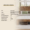 thumbnail image 6 of Queen Size Farmhouse Wooden Bed Frame with Headboard, Boho Platform Bedframe Sturdy Metal Slats Support, No Spring Mattress, Noisy Free, Easy Assembly (Queen, Brown), 6 of 11