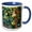 Blue/White, variant on 3drose, Delicate Blue Plumbago Blossom Painting, 15oz Two-tone Red Mug