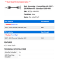 thumbnail image 2 of Axle Assembly - Compatible with 2007 - 2014 Chevy Suburban 1500 4WD 2008 2009 2010 2011 2012 2013, 2 of 2