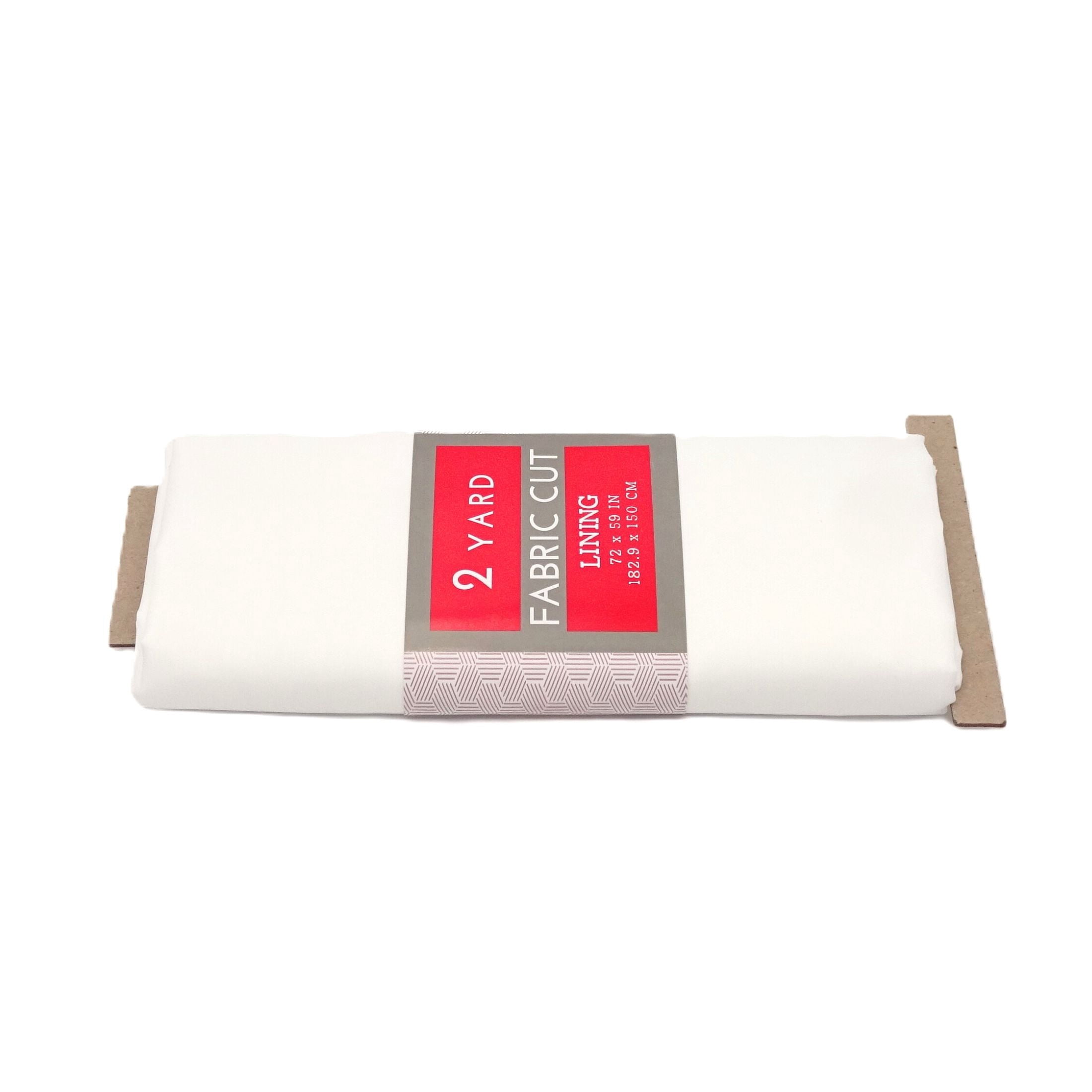 Shason Textile 58/60” Wide Lining 2 Yards Precut Fabric, White