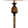 thumbnail image 4 of 65" Antique Gold And Brown Traditional Pineapple Floor Lamp With Brown Bell Shade, 4 of 7