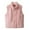 a-Pink7827, variant on VNKIDY Women Outerwear Vests Solid Color Plush Warm Thermal Vests Autumn Winter Sleeveless Zipper Standing Collar Vest With Pockeys For Outdoor Wear Fashionable Vests