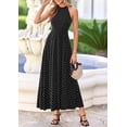 thumbnail image 3 of PRETTYGARDEN Summer Halter Dresses for Women Vacation Outfits Sleeveless Polka Dot Sundress Wedding Guest Maxi Dress, 3 of 7