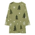 thumbnail image 3 of Christmas Trees And Snowflakes Pattern Loose Dress Evening Dress Summer Dresses for Women Luxury Dress Long Sleeved Dress, 3 of 4