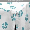 thumbnail image 4 of Paw Print Dog Crate Cover, Abstract Pattern of Dog Tracks in Monochromatic Style Illustration, Easy to Use Pet Kennel Cover for Dogs, 35" x 23" x 27", Dark Seafoam and White, by Ambesonne, 4 of 6
