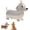 Dachshund, variant on Dachshund Dog Shaped Glass Airtight Treat Jar with Lid for Kitchen Countertop Decor