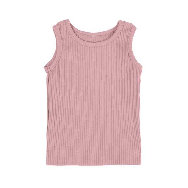 WEIYLL Girls Tank Tops Summer Soft Racerback Crop Sleeveless Sports Soild Ribbed Child Top Clothes for 6-7 Years