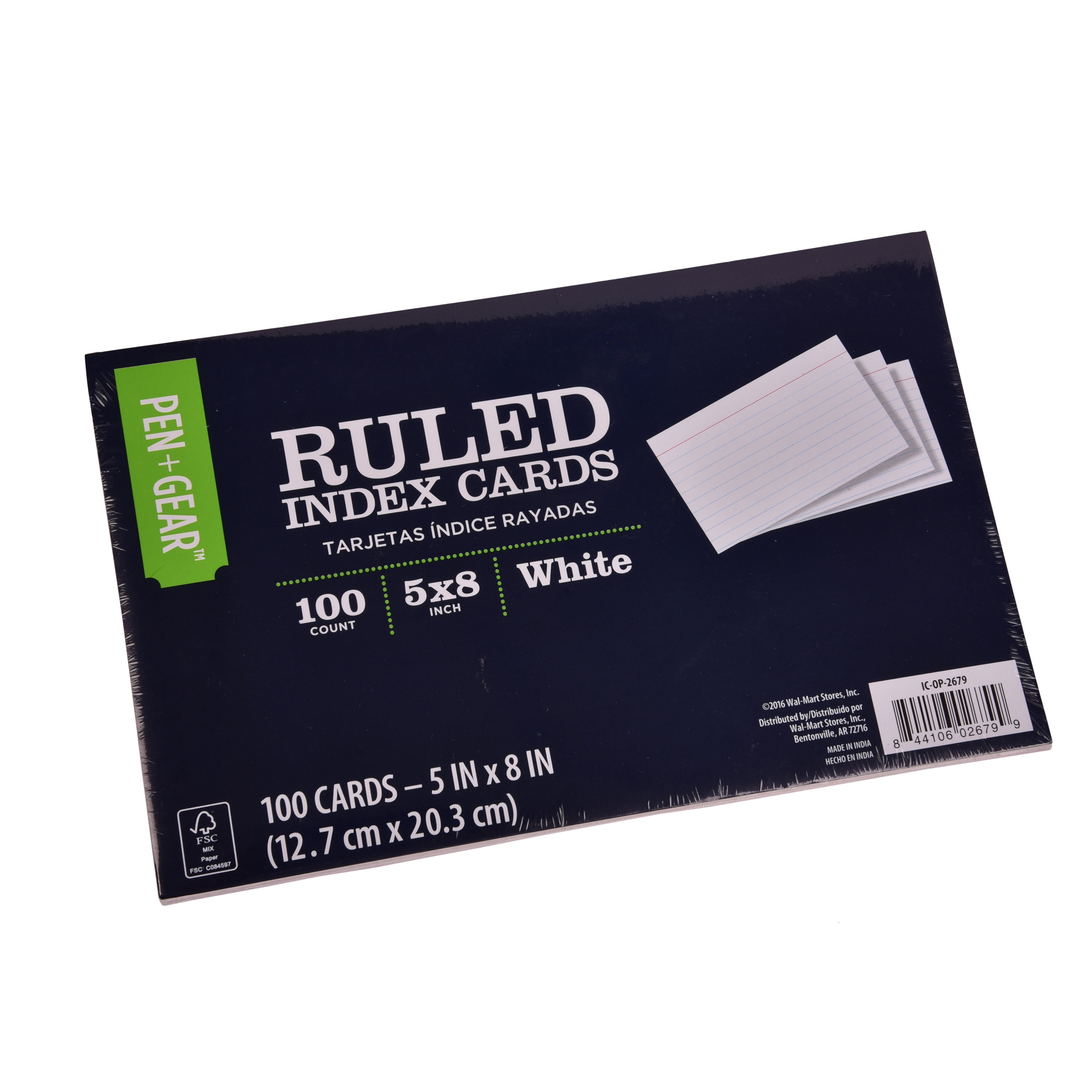 Exacompta Index Cards 5X8 Inch 100 Pack