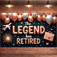 thumbnail image 4 of Balloon Design Retirement Banner Decorative Airplane Celebration for Office Party Indoor Decoration Retirement Celebration Event, 4 of 9