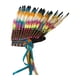 thumbnail image 1 of Afjetivo de tocado de plumas de estadounidense para carnavales Naranja azul púrpura, 1 of 10