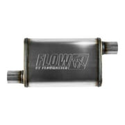 Flowmaster 71235 FlowFX Muffler 2.25 Offset Inlet Offset Outlet - Moderate Sound 409 Stainless Steel
