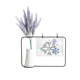 thumbnail image 1 of Clima invierno nieve ilustración patron Tarjeta de jarrón de lavanda artificial, 1 of 3