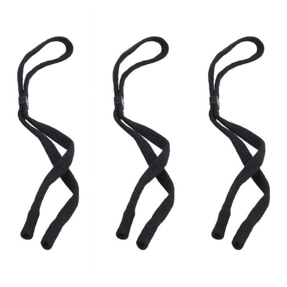 3X Sport Sunglass Neck Strap Eyeglass Cord Lanyard Holder Black