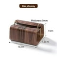 thumbnail image 6 of Solid Black Walnut Wood Tissue Box with Hinged Lid & Smooth Sliding Mechanism - Elegant Modern Design for Living Room, Dining Table, Office ,Decorative Storage Organizer for Napkins & Paper Towels, 6 of 6