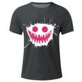thumbnail image 3 of Summer Oversize Men’s Smiling face Graphic T Shirts Streetwear Hip Hop Hipster Crewneck Short Sleeve Tee, 3 of 3