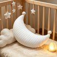 thumbnail image 3 of Cute Half Moon Shaped Throw Pillow, Decorative Cushion for Bedroom Living Room Sofa Bed, 3 of 3