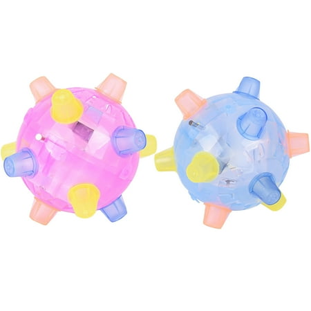 OAVQHLG3B 2 Pieces Squeaky Dog Toys,Spikey Dog Balls,Cleans Teeth for Healthier Gums BPA-Free Dog Toys for Aggressive Chewers,Spikey Balls