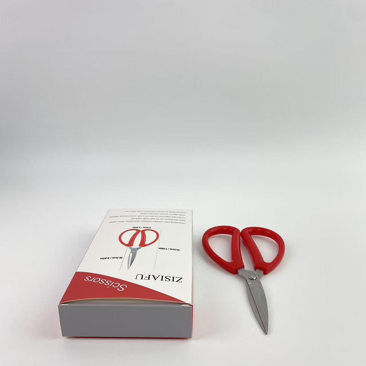 ZISIAFU Scissors,Multi-Purpose Perfect for Cutting Stainless Steel Sharp Scissors with Red Handle for Home Use Arts Crafts