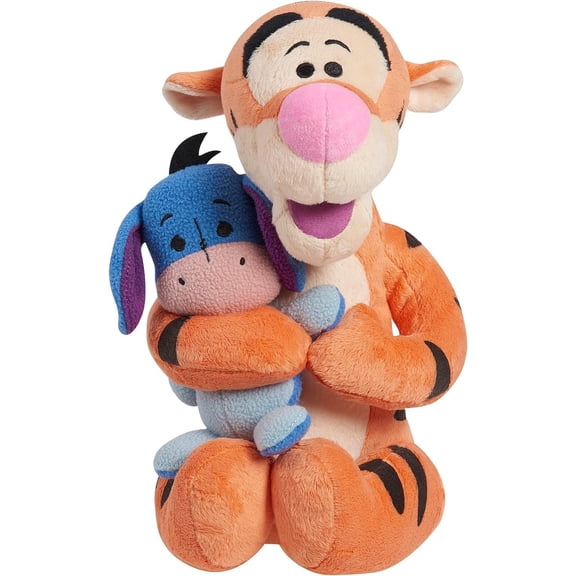 Just Play Disney Classics Lil Friends Tigger and Eeyore Plushie Stuffed Animal, Officially Licensed Kids Toys for Ages 0