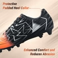 thumbnail image 6 of Vizari Lucia Junior Firm Ground Soccer Cleats for Kids – Comfortable, Durable, and Stylish Soccer Shoes for Boys and Girls, Black/Orange, 2, 6 of 8