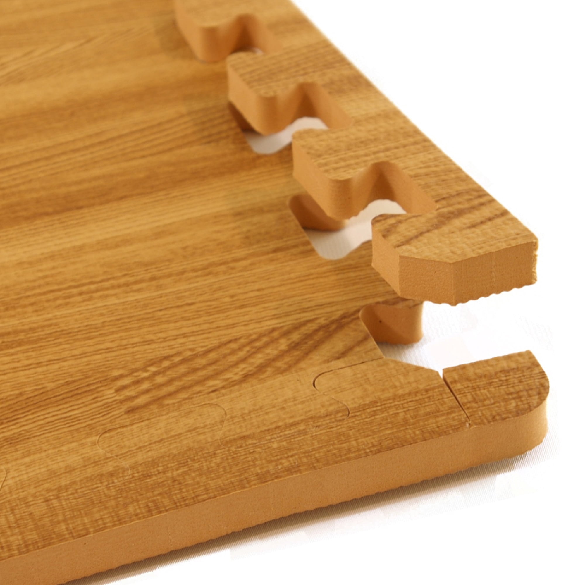 Greatmats Wood Grain Interlocking Wood Look Reversible Foam Tiles 1/2 Inch x 2x2 Ft. Standard Wood/Tan 15 Pack