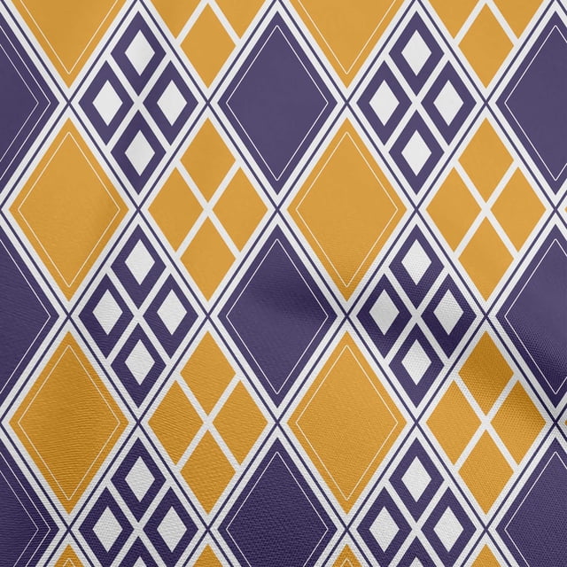 oneOone Rayon Mustard Yellow Fabric Check Sewing Craft Projects Fabric Prints By Yard 56 Inch Wide