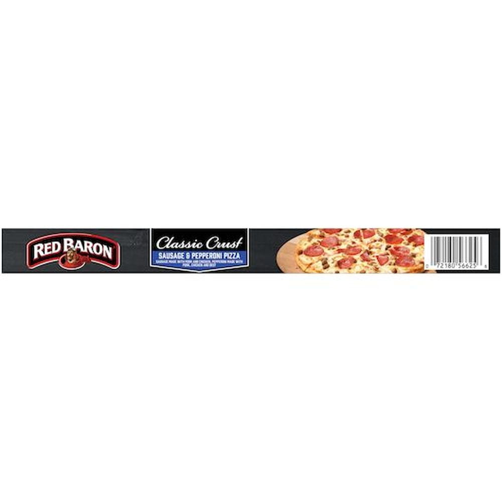 Red Baron Classic Sausage and Pepperoni Crust Pizza, 21.95 Ounce -- 16 per case