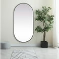 thumbnail image 3 of Elegant Decor Metal Frame Oval Mirror 36x72 Inch in Black, 3 of 12
