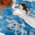 thumbnail image 4 of jejeloiu Rugby Ball Game 7pcs Bedding Comforter Set,Football Gamer Helmet Queen Bedding Sets For Sport Lover Reversible, 4 of 8