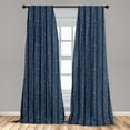 thumbnail image 5 of Ambesonne Abstract Curtains, Dots Circles Striped, Pair of 28"x63", Indigo Violet Blue, 5 of 5