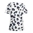 thumbnail image 5 of USSUMA Leopard Hollow Out Summer Tops for Women 2022 Trendy Tie Dye Womens Tunic Tops V Neck Basic Shirts Tees Short Sleeve Dressy Blouses for Women, 5 of 5