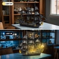 thumbnail image 3 of Set de construcción Reobrix modelo Black Pearl Ship con luces LED, 3 of 8