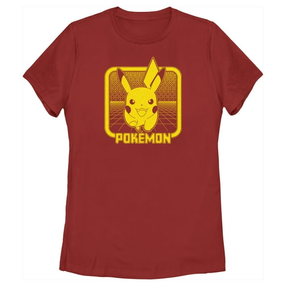 Women's Pokemon Digital Pikachu Graphic Tee Red 2X Large
