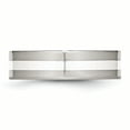 thumbnail image 3 of Stainless Steel Sterling Silver Inlay Flat 6mm Polished Band Size 6.5, 3 of 6
