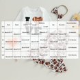 thumbnail image 3 of larppty Newborn Baby Girl Football Outfit Long Sleeve Baseball Letter Romper Bell Bottoms Headband Fall Clothes, 3 of 7