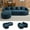 Blue, variant on 104.3" Boneless Curved Couch, L Shaped 4-Seater Cloud Couch with Deep Seat Chaise, Oversized Curved Sofa, Chenille Modular Sectional Couches for Living Room, No Assembly, Black