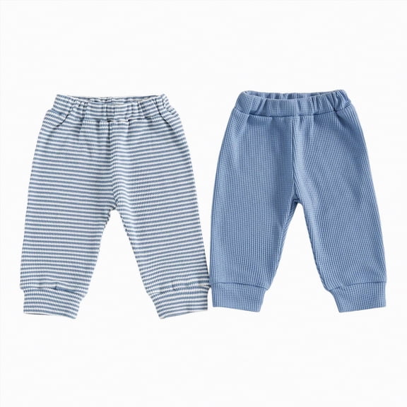 Gubotare Baby Boy Bloomers Boys Cargo Pants- Fashion Straight Leg Elastic Waist Kids Joggers 0 6 Months (Blue,0-6 Months)