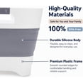 thumbnail image 4 of Collapsible Dish Basin with Drain Plug, 2.4 Gal 9L Foldable Wash Basin, Portable Sink Tub for Kitchen, Baby Bottles, Camping, RV, Vegetable Washing and Beverage Tub, Gray, 4 of 4