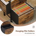 thumbnail image 6 of edx 24" Rolling File Cabinet with Drawers & Storage Shelf, Printer Stand Table Fits A4 Letter Size for Home Office, Rustic Brown, 6 of 8